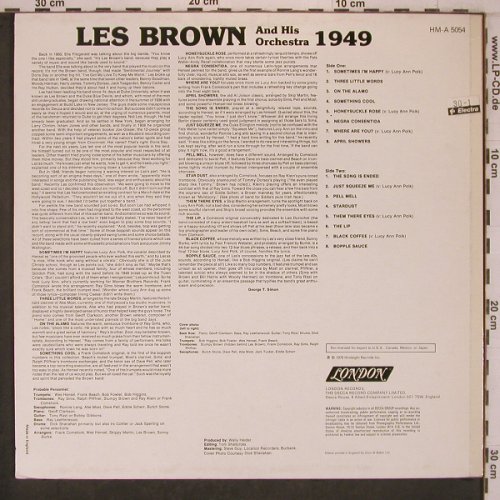 Brown,Les & his Orchestra: 1949, London (HM-A 5054), UK, 1979 Typ: LP Best.-Nr.: X7634 Preis: 7,50 Euro