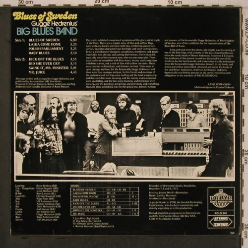 Big Blues Band -Gugge Hedrenius: Blues of Sweden, Polar (POLS 240), S, 1972 Typ: LP Best.-Nr.: X7646 Preis: 12,50 Euro