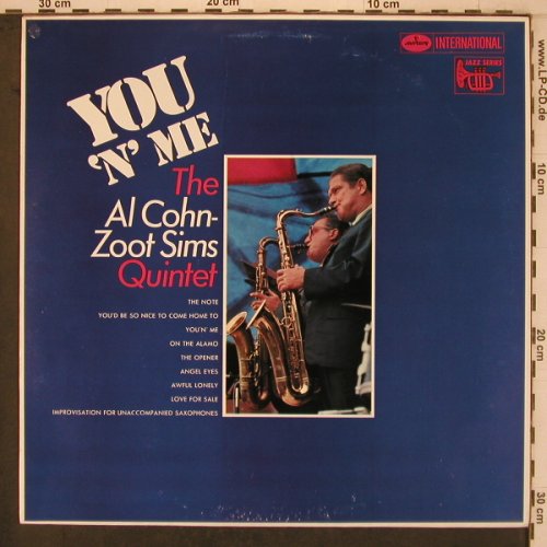 Cohn,Al & Zoot Sims Quintet: You 'n' Me, m-/vg+, Mercury (134 590 MFY), NL Typ: LP Best.-Nr.: X7650 Preis: 12,50 Euro