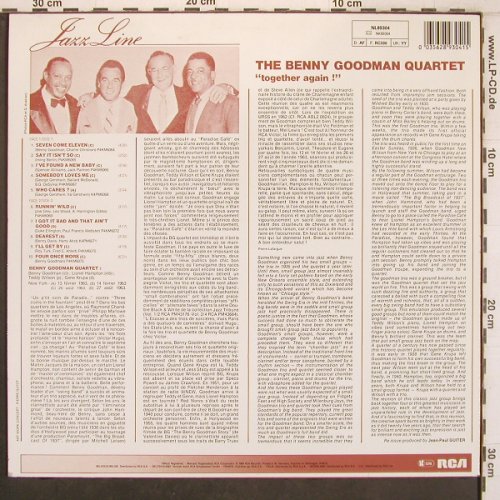 Goodman,Benny - Quartet: together again !, RCA Jazz Line (NL89304), D, 1984 Typ: LP Best.-Nr.: X7933 Preis: 7,50 Euro