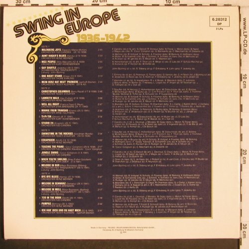 V.A.Swing in Europe / 1936-1942: Fud Candrix..Orch.Teddy Kleindin, Telefunken(6.28312 DP), D, Mono, 1974 - 2LP - X7969 - 9,00 Euro
