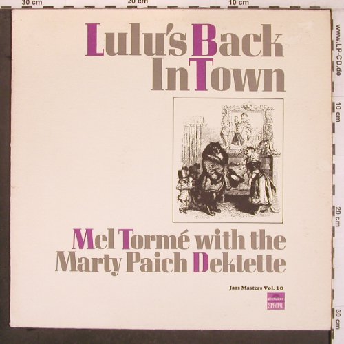 Torme,Mel & Marty Paich Dektette: Lulu's Back in Town,, vg+/vg+, PolydorJazzMasterVol 10(545 110), UK, 1983 - LP - X7974 - 7,50 Euro