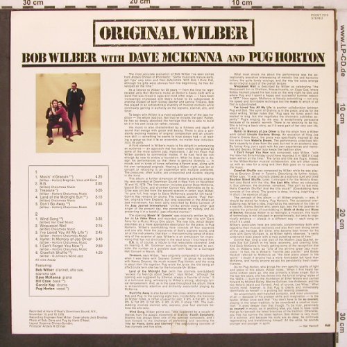 Wilber,Bob with D.McKenna & P.Horto: Original Wilber, m-/vg+, Phontastic(PHONT 7519), S, 1979 - LP - X7978 - 9,00 Euro