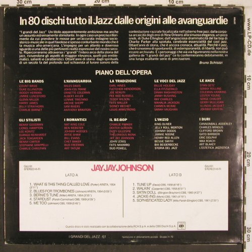 Johnson,Jay Jay: di Demetre loakimidis, Foc, I Grandi del Jazz (GdJ 61), I Typ: LP Best.-Nr.: X7987 Preis: 7,50 Euro