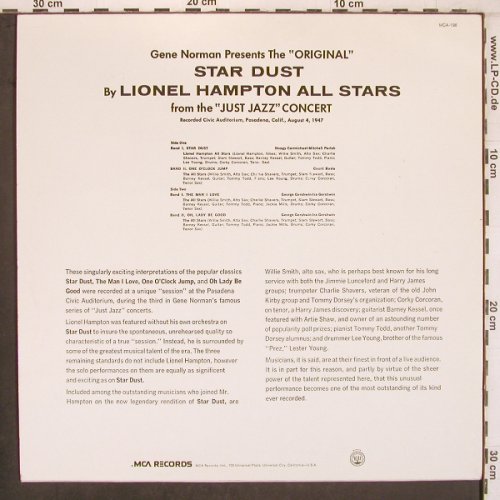 Hampton,Lionel: Star Dust by L.H.'s All Stars, MCA (MCA-198), US Typ: LP Best.-Nr.: X7990 Preis: 9,00 Euro