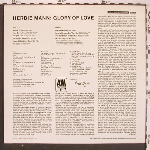 Mann,Herbie: Glory Of Love, AM(212 027), D, 1967 - LP - X8020 - 20,00 Euro
