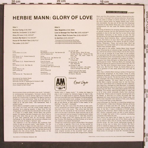 Mann,Herbie: Glory Of Love, AM(212 027), D, 1967 - LP - X8020 - 17,50 Euro
