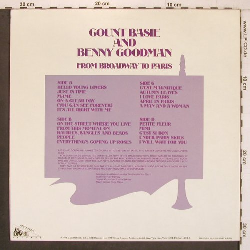 Basie,Count and Benny Goodman: from Broadway to Paris, Foc, ABC Records(ABCX-773/2), US, 1973 - 2LP - X8044 - 39,00 Euro