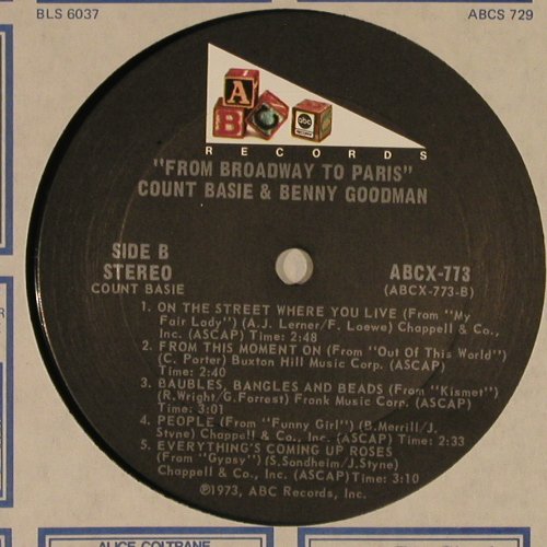 Basie,Count and Benny Goodman: from Broadway to Paris, Foc, ABC Records (ABCX-773/2), US, 1973 Typ: 2LP Best.-Nr.: X8044 Preis: 37,00 Euro
