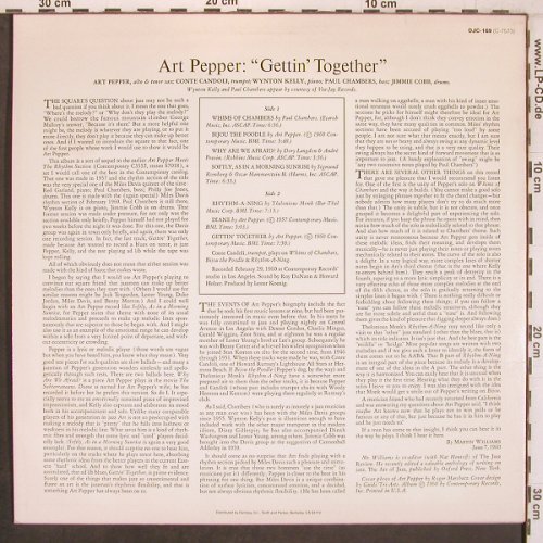 Pepper,Art: Gettin' Together !, Contemporary(OJC-169), US,,  - LP - X8047 - 30,00 Euro