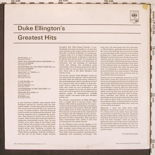 Ellington,Duke: Greatest Hits, Mono, vg+/m-, CBS Realmjazz(52550), UK,  - LP - X8048 - 7,50 Euro