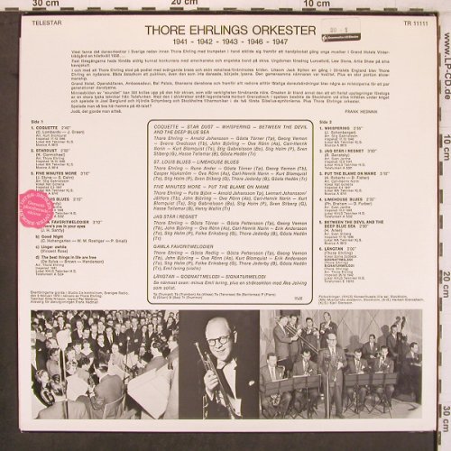 Ehrling,Thore - Orkester: Inspelingar fran 1941..1947, Telestar(TR 11111), S, 1972 - LP - X8049 - 11,50 Euro