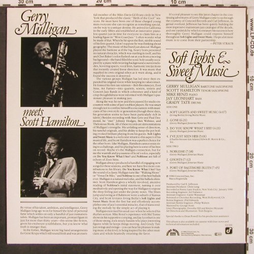 Mulligan,Gerry meets Scott Hamilton: Soft Lights & Sweet Music, Concord(CJ-300), D, m-/vg+, 1986 - LP - X8050 - 12,50 Euro