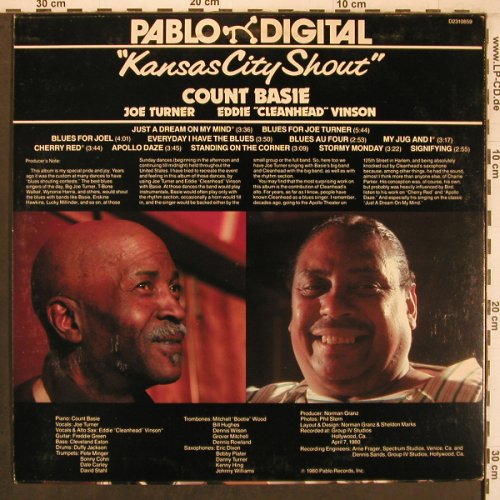 Basie,Count: Kansas City Shout,red vinyl, Pablo (D2310859), D, 1980 Typ: LP Best.-Nr.: X8054 Preis: 15,00 Euro