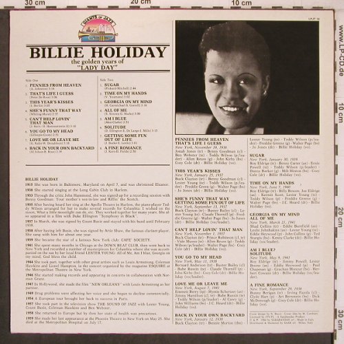 Holiday,Billie: The golden years of Lady Day, Giants Of Jazz (LPJT 10), I Typ: LP Best.-Nr.: X8056 Preis: 7,50 Euro