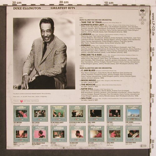 Ellington,Duke: Greatest Hits-I Love Jazz, CBS (21 059), NL, 1983 Typ: LP Best.-Nr.: X8072 Preis: 6,00 Euro