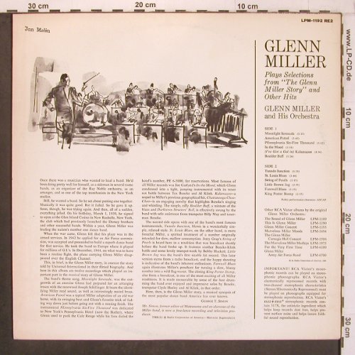 Miller,Glenn: play Selections From t-G.M.Story, RCA,Mono(LPM-1192 RE2), US,vg+/m-,  - LP - X8073 - 6,00 Euro