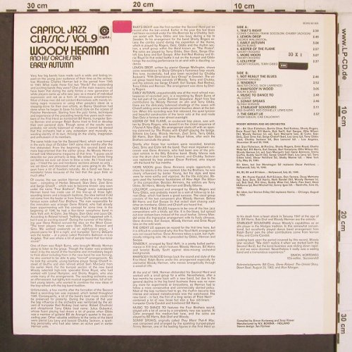 Herman,Woody & his Orchestra: Early Autumn, Capitol Jazz Class.Vol.9 (5C 052-80805), NL, 1972 Typ: LP Best.-Nr.: X8086 Preis: 9,00 Euro