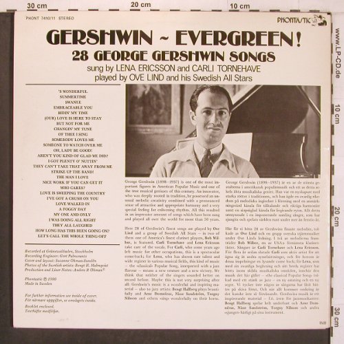 V.A.Gershwin - Evergreen !: Ove Lind, Lena Ericson, C.Tornehave, Phontastic(PHONT 7410/11), S, 1980 - 2LP - X8089 - 9,00 Euro
