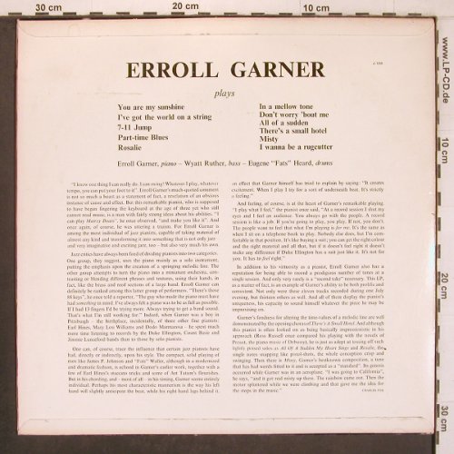 Garner,Erroll: plays, vg+/vg+, Jazztone (J-1256),  Typ: LP Best.-Nr.: X8090 Preis: 7,50 Euro