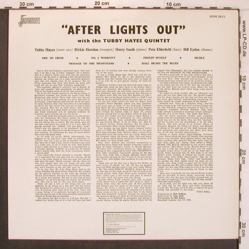 Hayes,Tubby - Quintet: ...After Lights Out (1956), Jasmine Records (JASM 2015), UK Typ: LP Best.-Nr.: X8091 Preis: 9,50 Euro