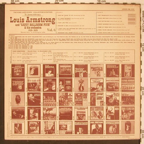 Armstrong,Louis & Orch.: Vol.6, Savoy Ballroom Five, Joker(SM 3747), I, 1975 - LP - X8099 - 6,00 Euro