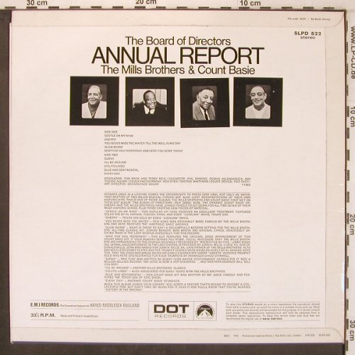 Mills Brothers & Count Basie: The Board of Directors Annual R., DOT(SLPD 522), UK, 1968 - LP - X8104 - 12,50 Euro