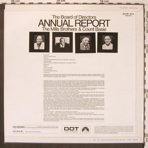 Mills Brothers & Count Basie: The Board of Directors Annual R., DOT(SLPD 522), UK, 1968 - LP - X8104 - 10,50 Euro