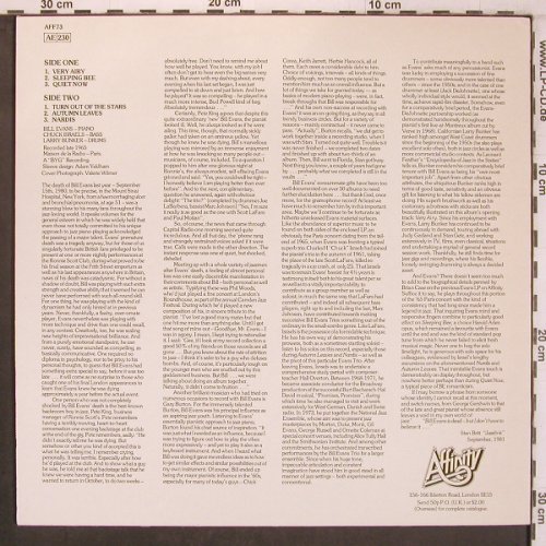 Evans,Bill - Trio: Quiet Now, Affinity (AFF 73), UK, 1981 Typ: LP Best.-Nr.: X8107 Preis: 25,00 Euro