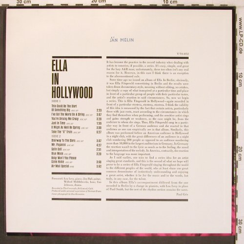 Fitzgerald,Ella: Ella In Hollywood, Live Crescendo, Verve(V-4052), US. Woc, 1961 - LP - X8117 - 20,00 Euro
