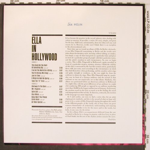Fitzgerald,Ella: Ella In Hollywood, Live Crescendo, Verve (V-4052), US. Woc, 1961 Typ: LP Best.-Nr.: X8117 Preis: 17,50 Euro