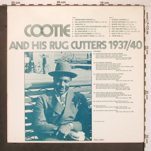 Cootie and his Rug Cutters: 1937/40, stol, stoc, Tax (m-8011), S Typ: LP Best.-Nr.: X8139 Preis: 7,50 Euro