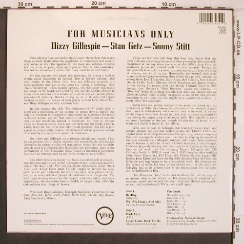 Gillespie,Dizzy: For Musicans only (1957), Verve (837 435-1), NL Typ: LP Best.-Nr.: X8146 Preis: 12,50 Euro