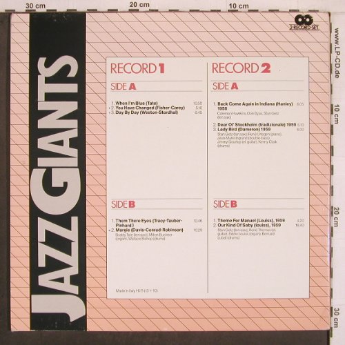 V.A.Jazz Giants: Milton Buckner, Buddy Tate.., Foc, I Grandi del Jazz(HJ 9 (13+10)), I, m-/VG+,  - 2LP - X8160 - 7,50 Euro