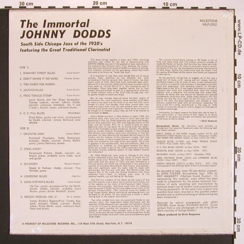 Dodds,Johnny: The Immortal, FS-New, Milestone (MLP-2002), US Typ: LP Best.-Nr.: X8212 Preis: 17,50 Euro