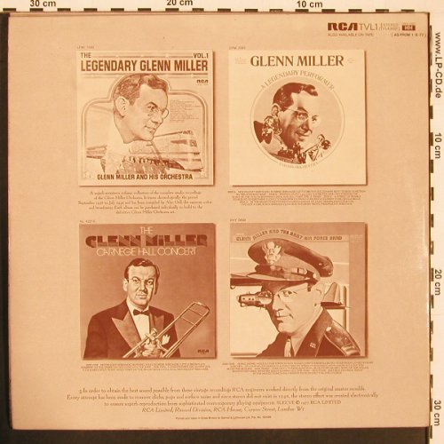 Miller,Glenn: The Unforgettable, Foc, RCA Victor(TVL 1), UK, 1977 - LP - X9681 - 6,00 Euro