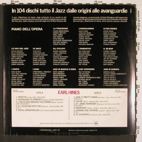 Hines,Earl: I Grandi Del Jazz, Foc, Fabbri Editori (338467), I Typ: LP Best.-Nr.: Y1299 Preis: 6,00 Euro