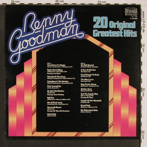 Goodman,Benny: 20 Original Greatest Hits, Historia (H 770), D Typ: LP Best.-Nr.: Y1301 Preis: 6,00 Euro