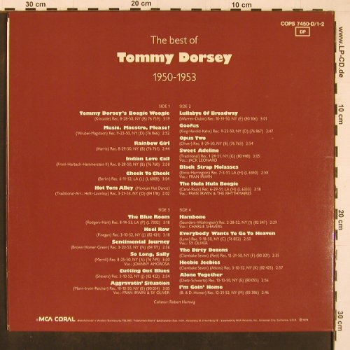 Dorsey,Tommy: The Best Of 1950-53, Foc, MCA Coral (COPS 7450D71-2), D, Promo, 1974 Typ: 2LP Best.-Nr.: Y1352 Preis: 9,00 Euro