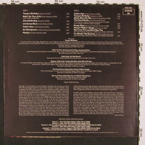 Hampton,Lionel: Vol.5 - 1946, MCA (6.22116 AK), D,Promo,Ri, 1975 Typ: LP Best.-Nr.: Y1361 Preis: 12,50 Euro
