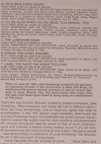 Armstrong,Louis: The Genius Of Vol.1: 1923-1933, Foc, Columbia (G 30416), US Typ: 2LP Best.-Nr.: Y1545 Preis: 12,50 Euro