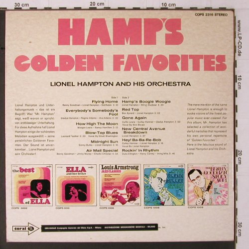 Hampton,Lionel & Orch.: Hamp's Golden Favorites, MCA Coral (COPS 2316), I, 1975 Typ: LP Best.-Nr.: Y1715 Preis: 6,00 Euro