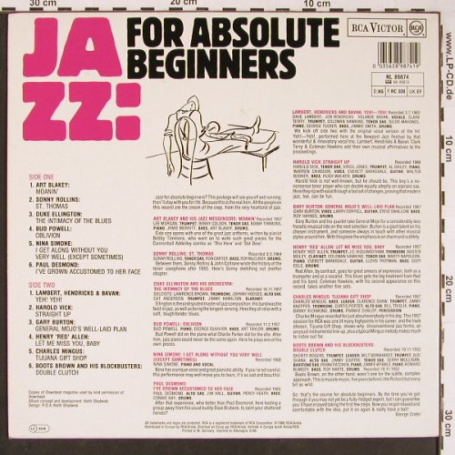 V.A.Jazz:: For Absolute Beginners, RCA(NL89874), D, 1986 - LP - Y175 - 9,00 Euro