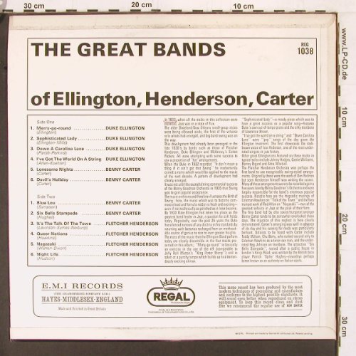V.A.Great Bands: Ellington,B.Carter,F.Henderson,1933, Regal (Mono)(REG 1038), UK,  - LP - Y1875 - 7,50 Euro