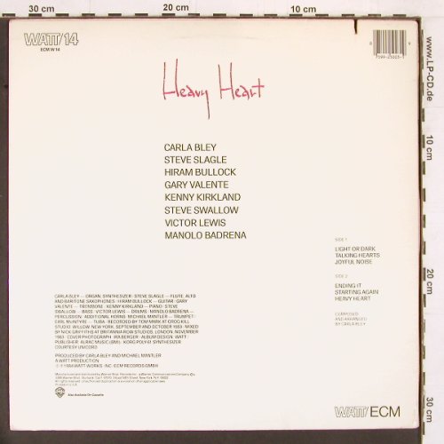 Bley,Carla: Heavy Heart, ECM(1-25003 / W14), US, co, 1984 - LP - Y1886 - 12,50 Euro