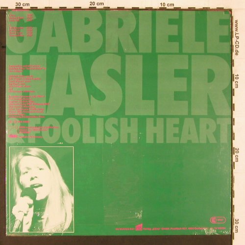 Hasler,Gabriele & Foolish Heart: Crazy, FS-New, Thein / Pläne (TH 100284), D, 1984 Typ: LP Best.-Nr.: Y1897 Preis: 14,00 Euro