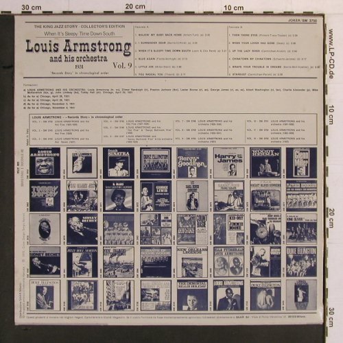 Armstrong,Louis & Orch.: Vol.9 - The King Jazz Storie, Joker(SM 3750), I,  - LP - Y1934 - 7,50 Euro