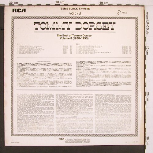 Dorsey,Tommy: Best Of Dorsey Vol.3 (1938-50), RCA (741 079), F Typ: LP Best.-Nr.: Y2032 Preis: 7,50 Euro