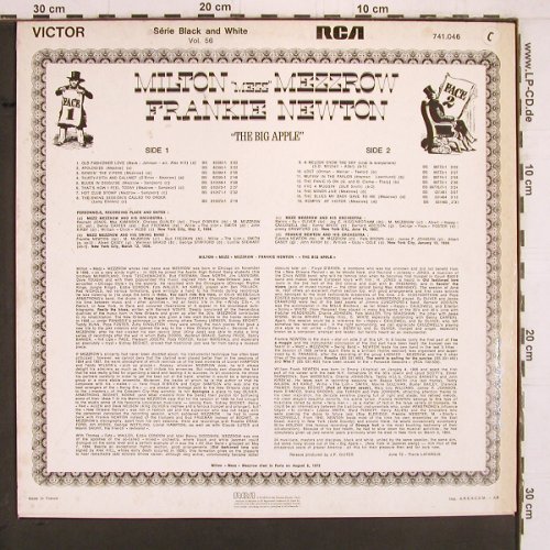 Mezzrow,Milton"Mezz" & Frank.Newton: The Big Apple, RCA Vol.56(741 046), F, 1972 - LP - Y2037 - 7,50 Euro