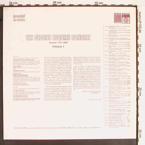 V.A.Second Esquire Concert Vol.1: January 17th 1945, Saga(6924), UK, 1974 - LP - Y2535 - 7,50 Euro